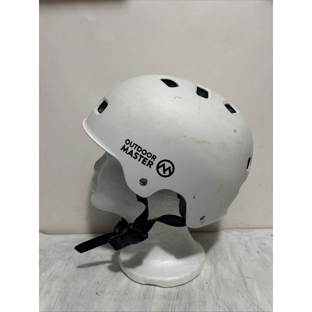 Outdoor Master, White Helmet, Worn Size Medium
